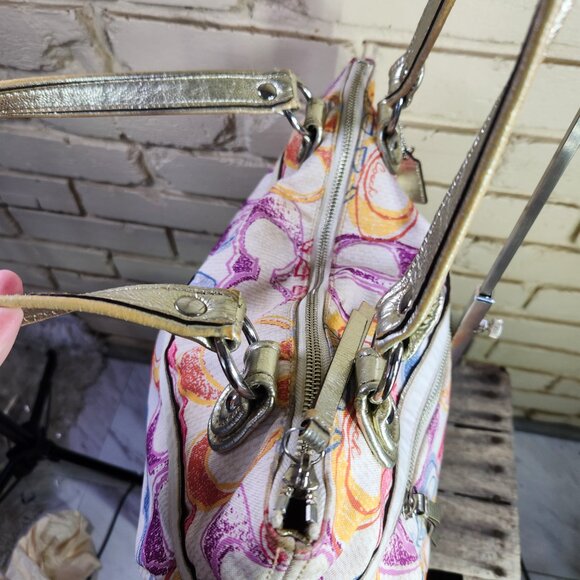 Coach Poppy Dream Signature C's Colorful Tote Bag - Picture 8 of 15